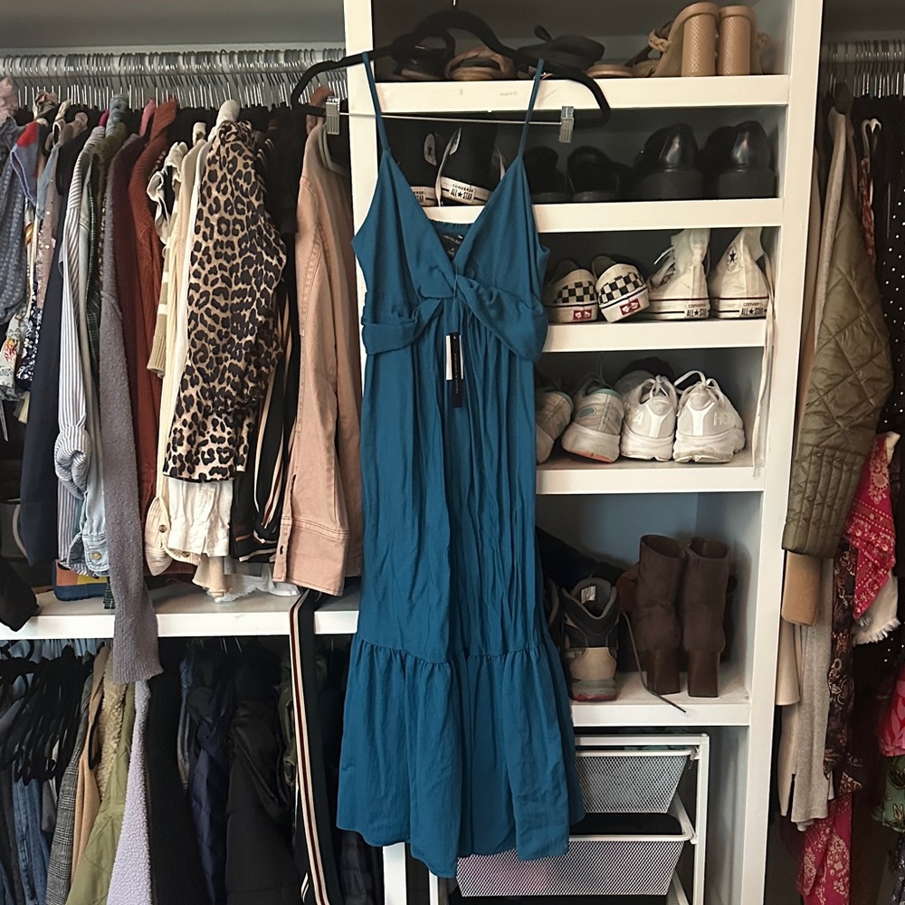 Banana Republic Teal Midi Dress